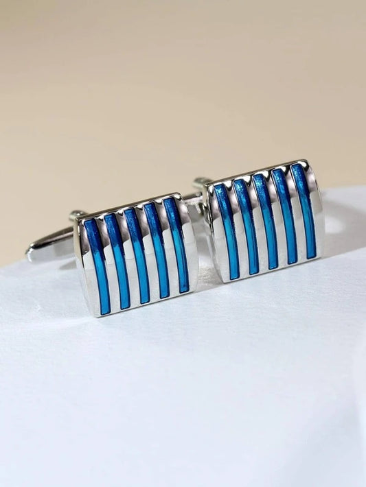 1Pair Men Geometric Design Cufflink For Daily Decoration For A Stylish Look