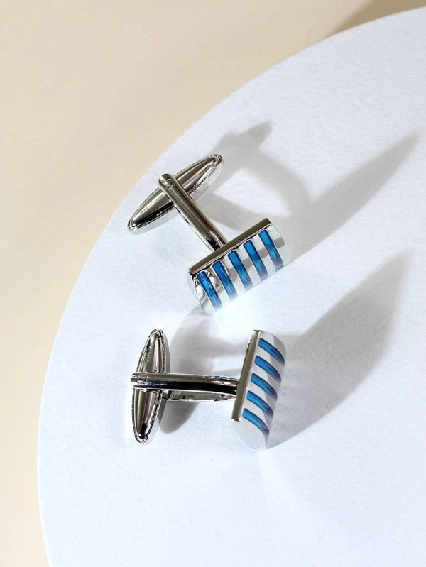 1Pair Men Geometric Design Cufflink For Daily Decoration For A Stylish Look