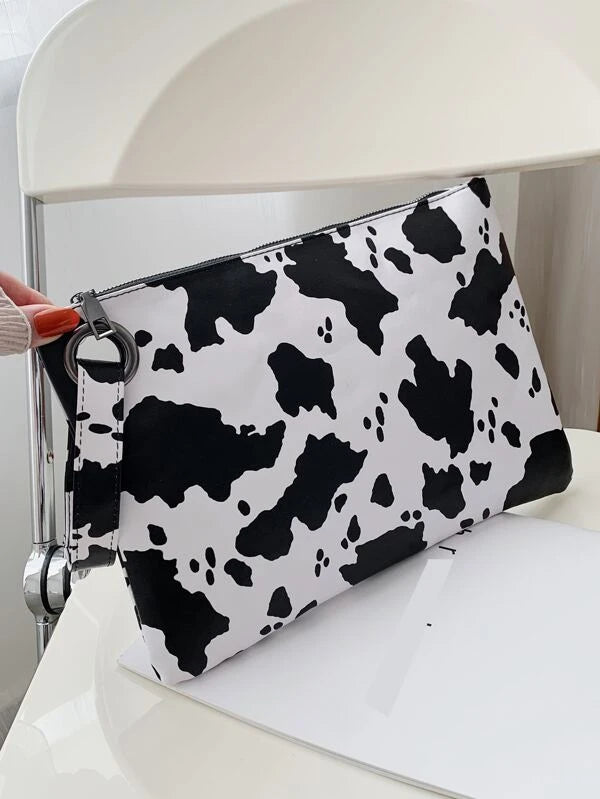 Cow Pattern Clutch Bag