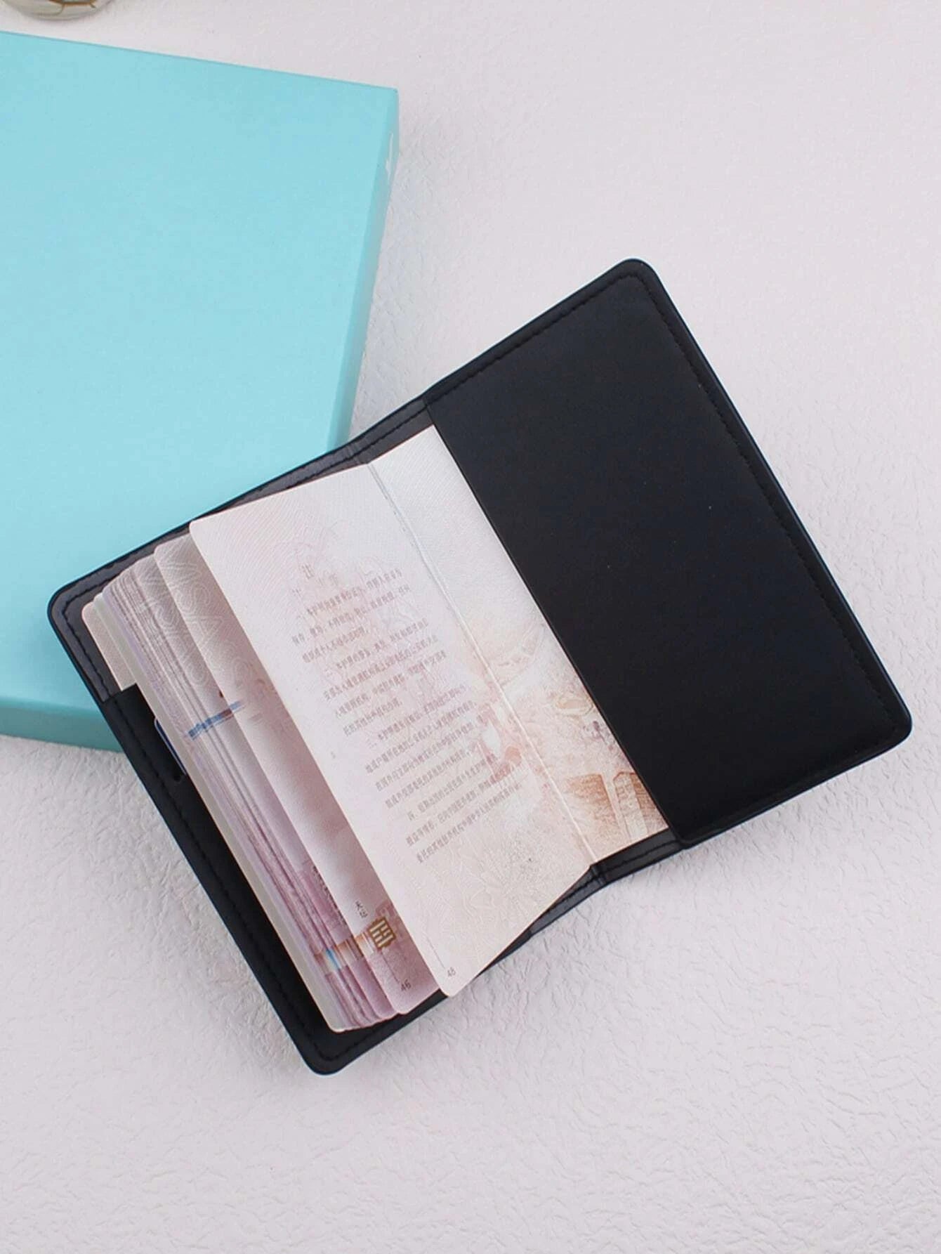 Passport Cover PU Man Women Travel Passport Holder With Credit Card Holder Case Wallet Protector Cover Case