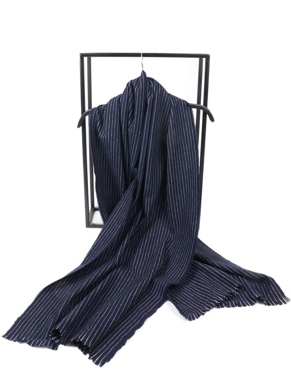 Men Striped Print Scarf