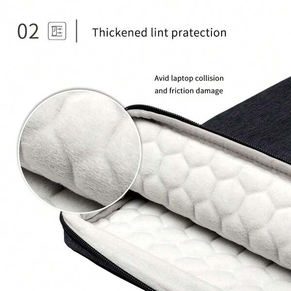 14.2in/16in Fashionable Large Capacity Multifunctional Waterproof, Shockproof, Scratch Resistant & Anti-lost Expandable Handheld Plush Lining 360 Degree Protective Built-in Airbag Protection Polyester Laptop Bag, Business Briefcase For Men & Women