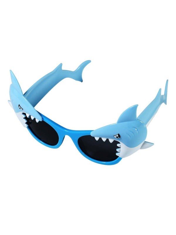 1pc Cartoon Shark Party Glasses, Baby Blue Plastic Glasses For Household