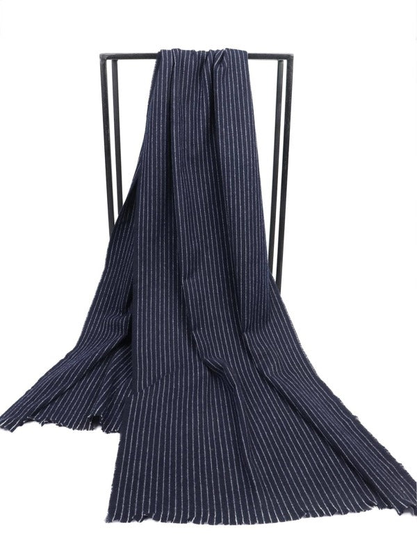 Men Striped Print Scarf