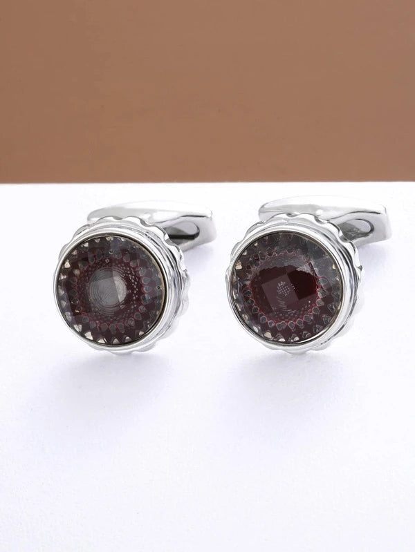 1Pair Men Round Cufflinks For Daily Decoration For A Stylish Look