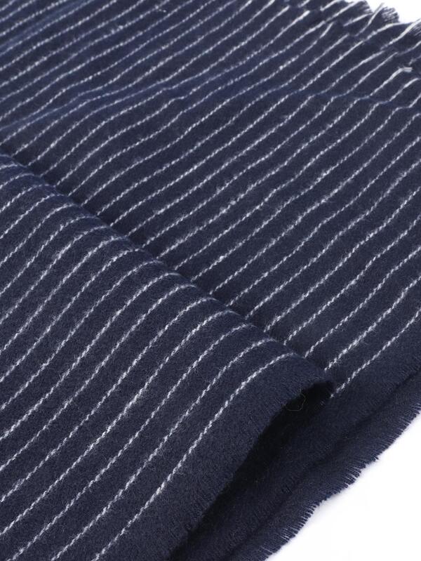 Men Striped Print Scarf