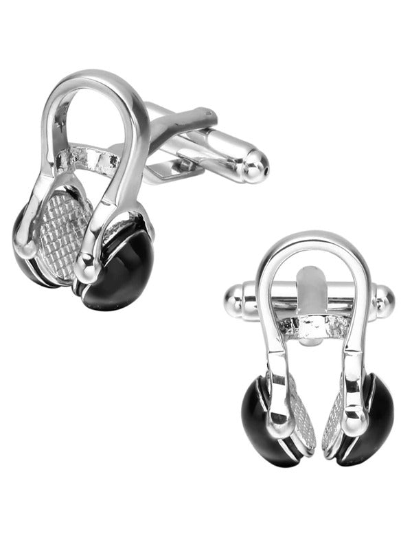 1pair Fashion Headset Design Cufflinks For Men For Clothes Decoration