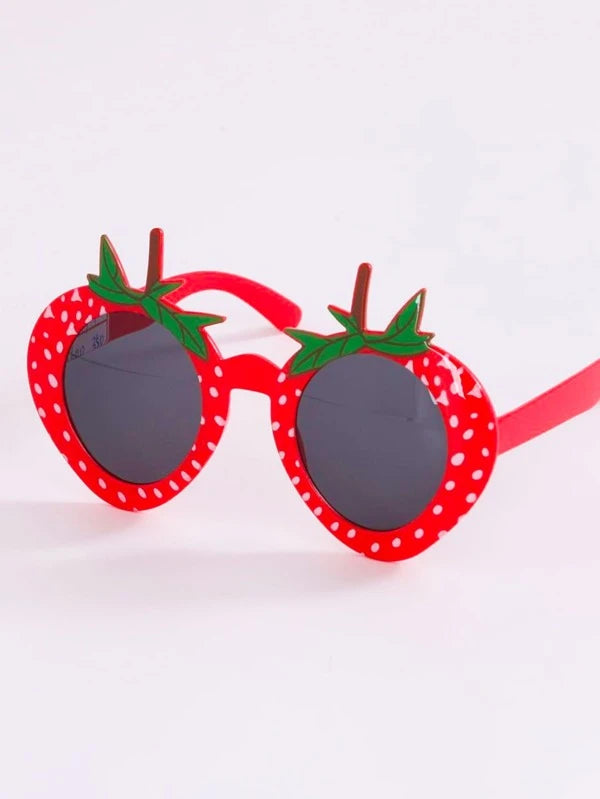 1pc Strawberry Design Party Glasses, Cartoon Plastic Fruit Design Party Prop Glasses For Party