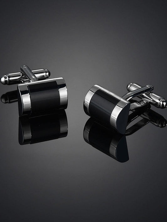 1pair Fashionable Two Tone Cufflinks For Men For Daily Decoration