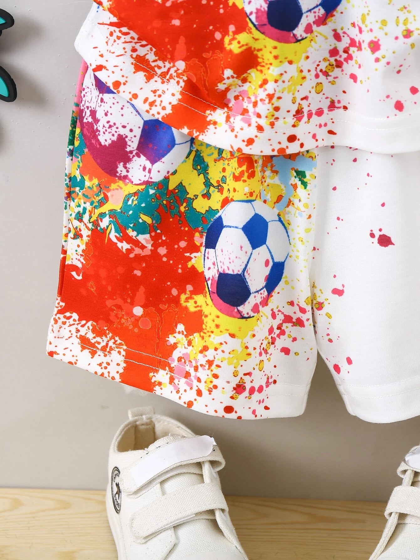 Toddler Boys Soccer Print Tee & Shorts