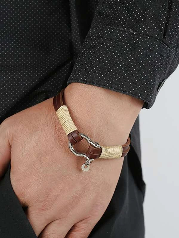 Men PU Leather Bracelet