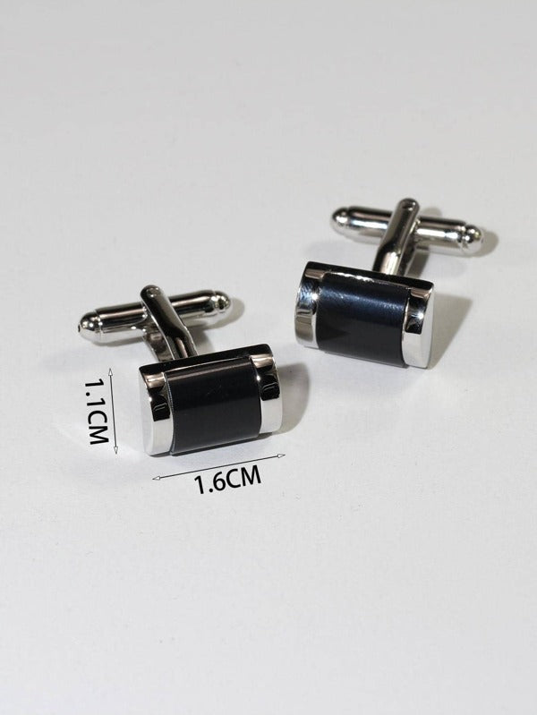 1pair Fashionable Two Tone Cufflinks For Men For Daily Decoration