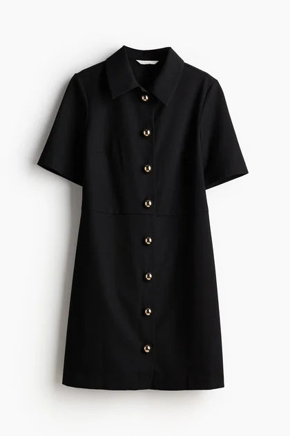 Twill shirt dress