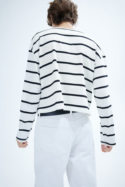 Oversized boat-neck top