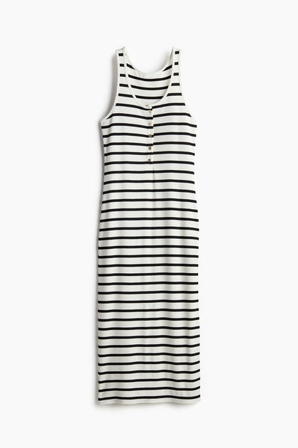 Button-top jersey dress