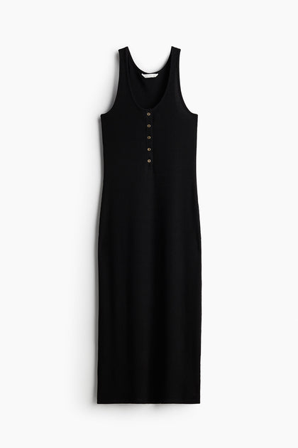 Button-top jersey dress