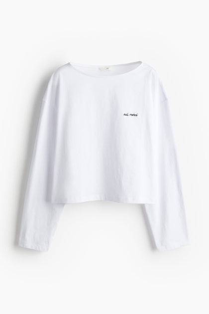 Oversized boat-neck top