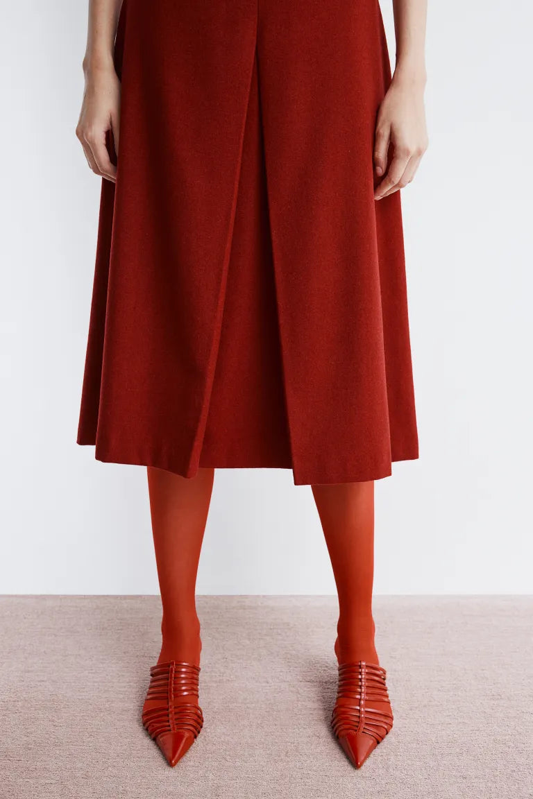 Wool-blend skirt