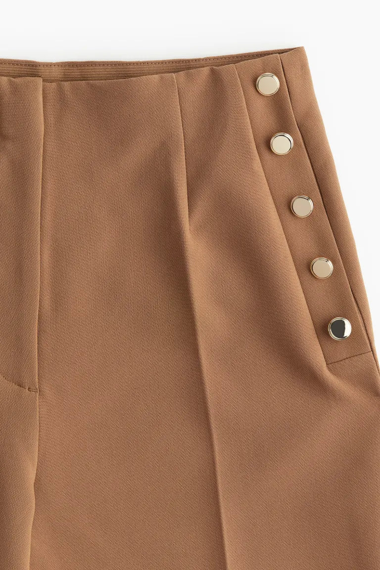 Button Detailed Bermuda Shorts