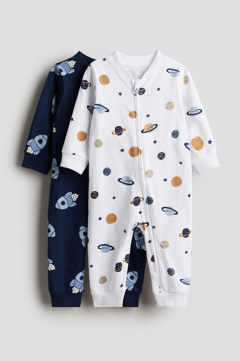 2-Piece Patterned and Cotton Pajamas