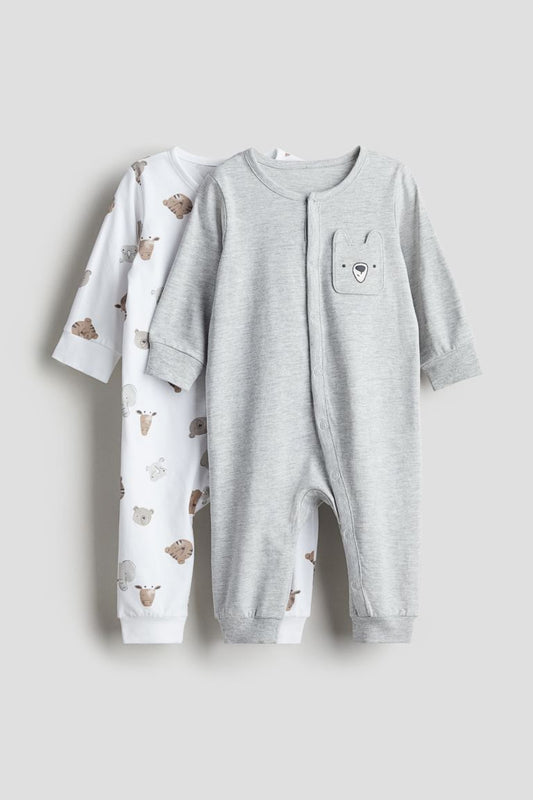 2-Piece Cotton and Patterned Pajamas