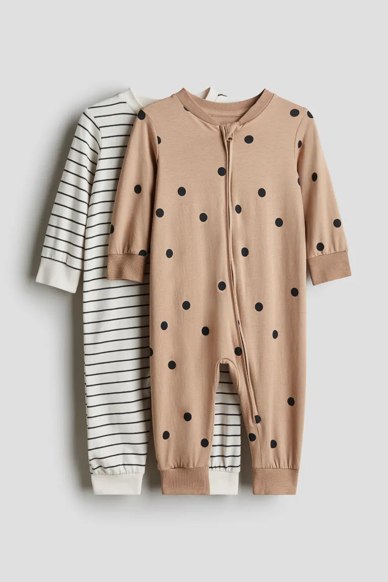 2-Piece Patterned and Cotton Pajamas