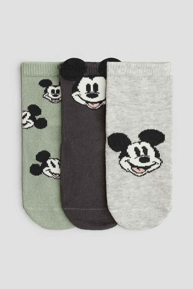 3-Pack Motif Detailed Socks