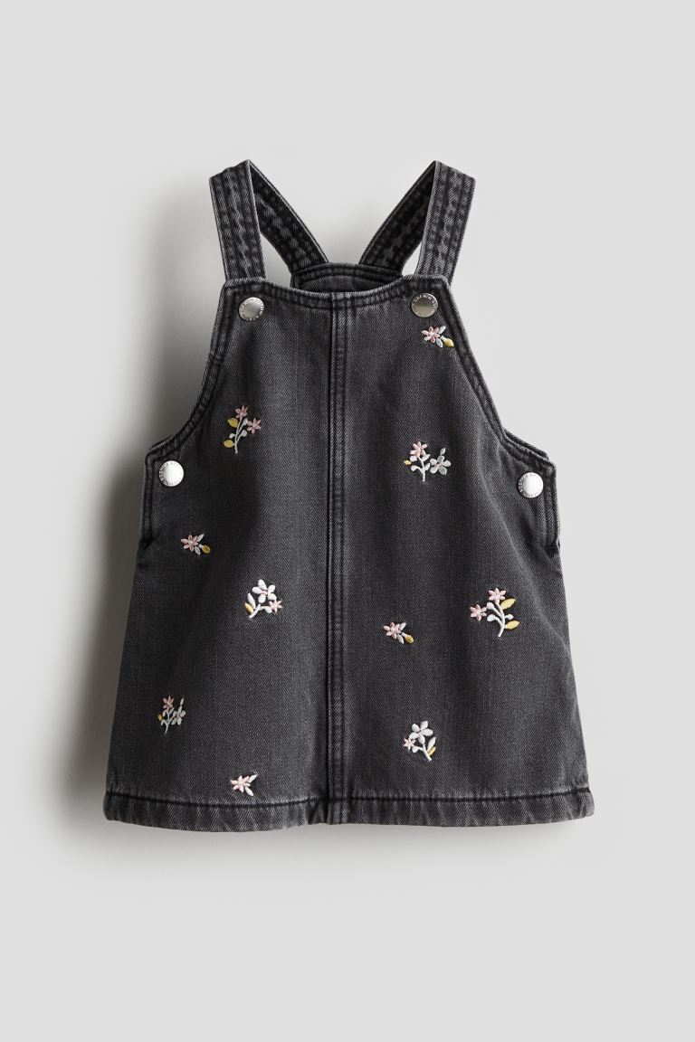 Cotton Denim Overalls Dress