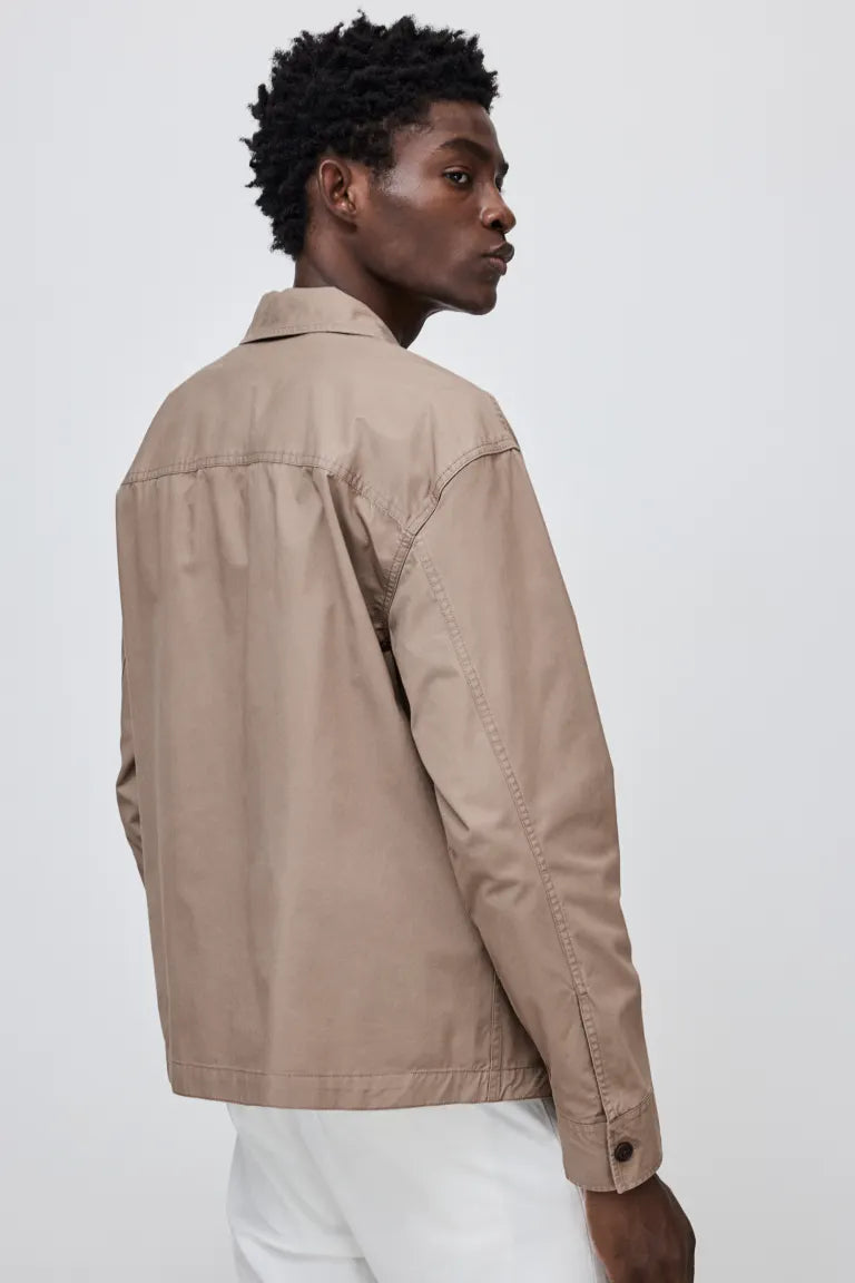 Regular Fit Gabardine Overshirt Shirt