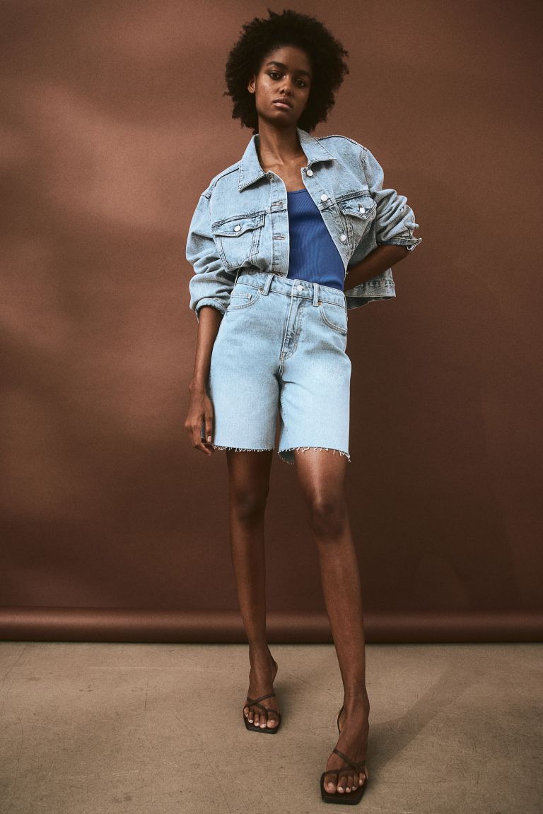 Denim Bermuda Shorts