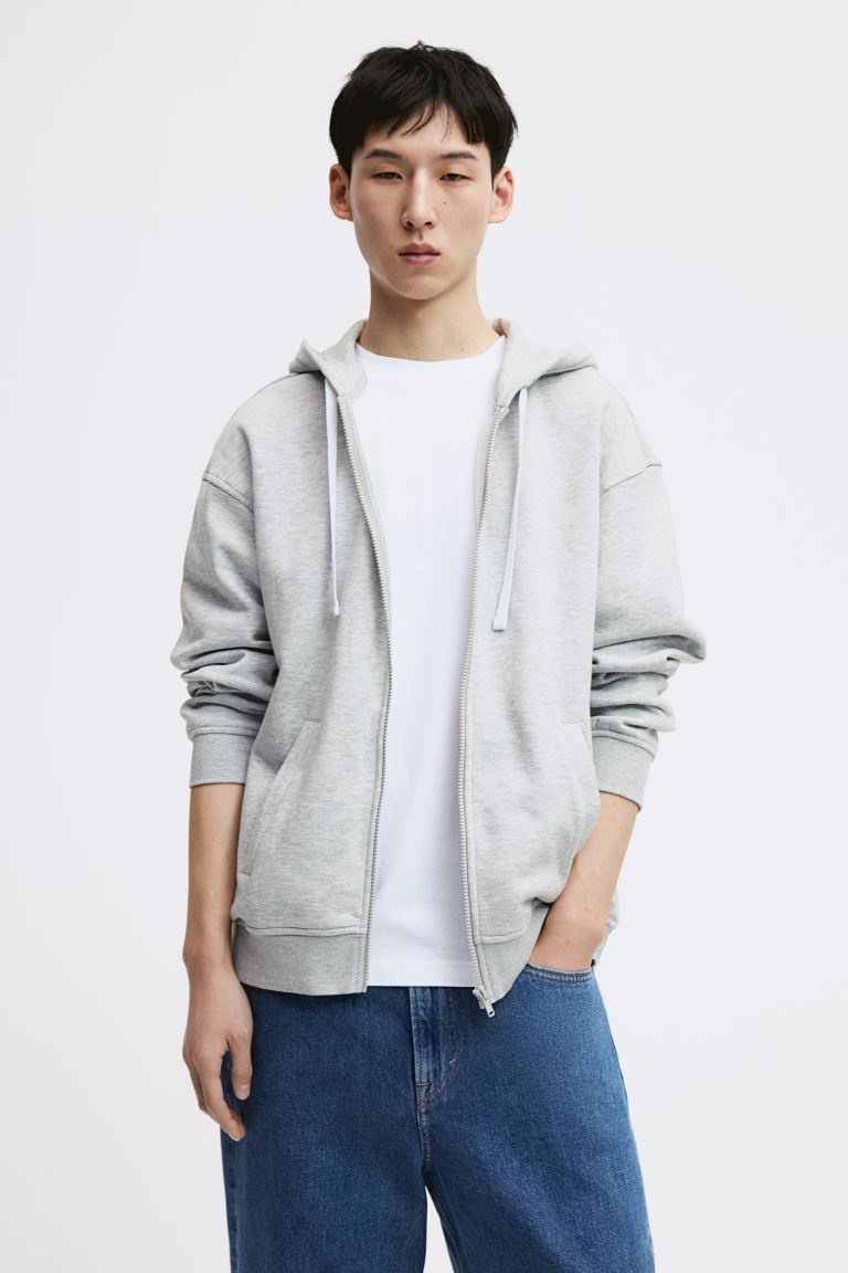 Loose Fit Hooded and Zippered Top