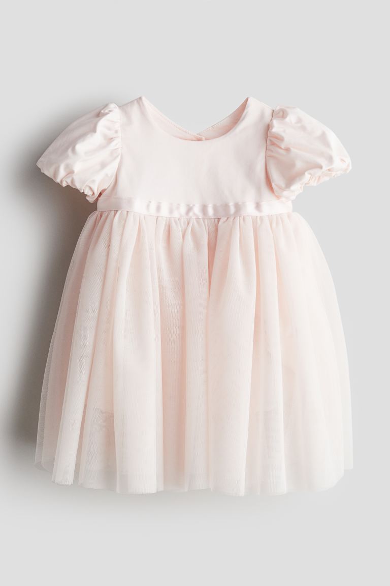 Puffy Sleeve Tulle Dress