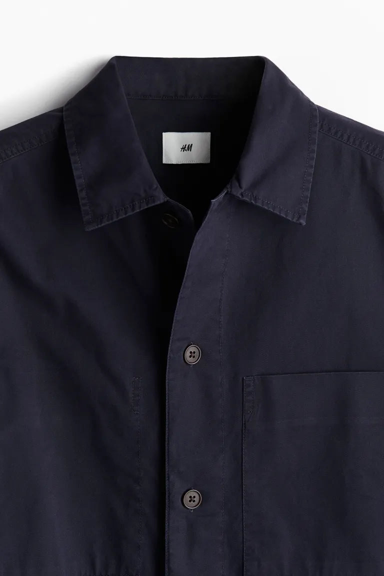 Regular Fit Gabardine Overshirt Shirt