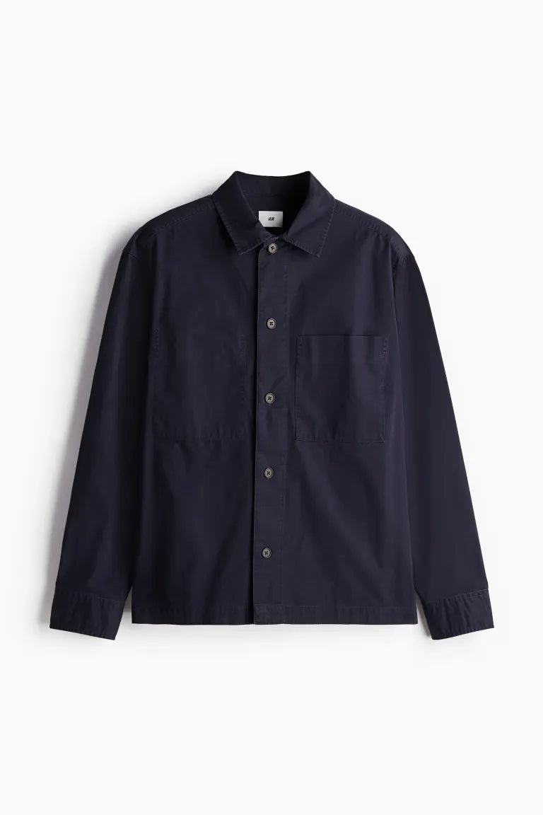 Regular Fit Gabardine Overshirt Shirt