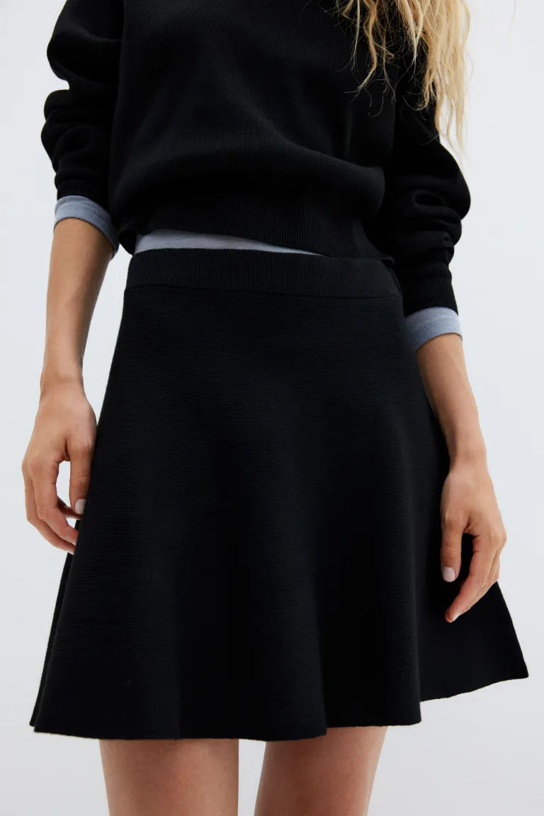 Knitted Flared Skirt