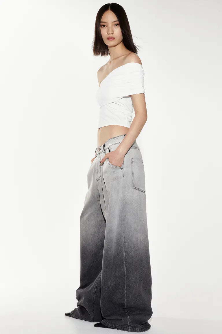 Wide Gabardine Trousers