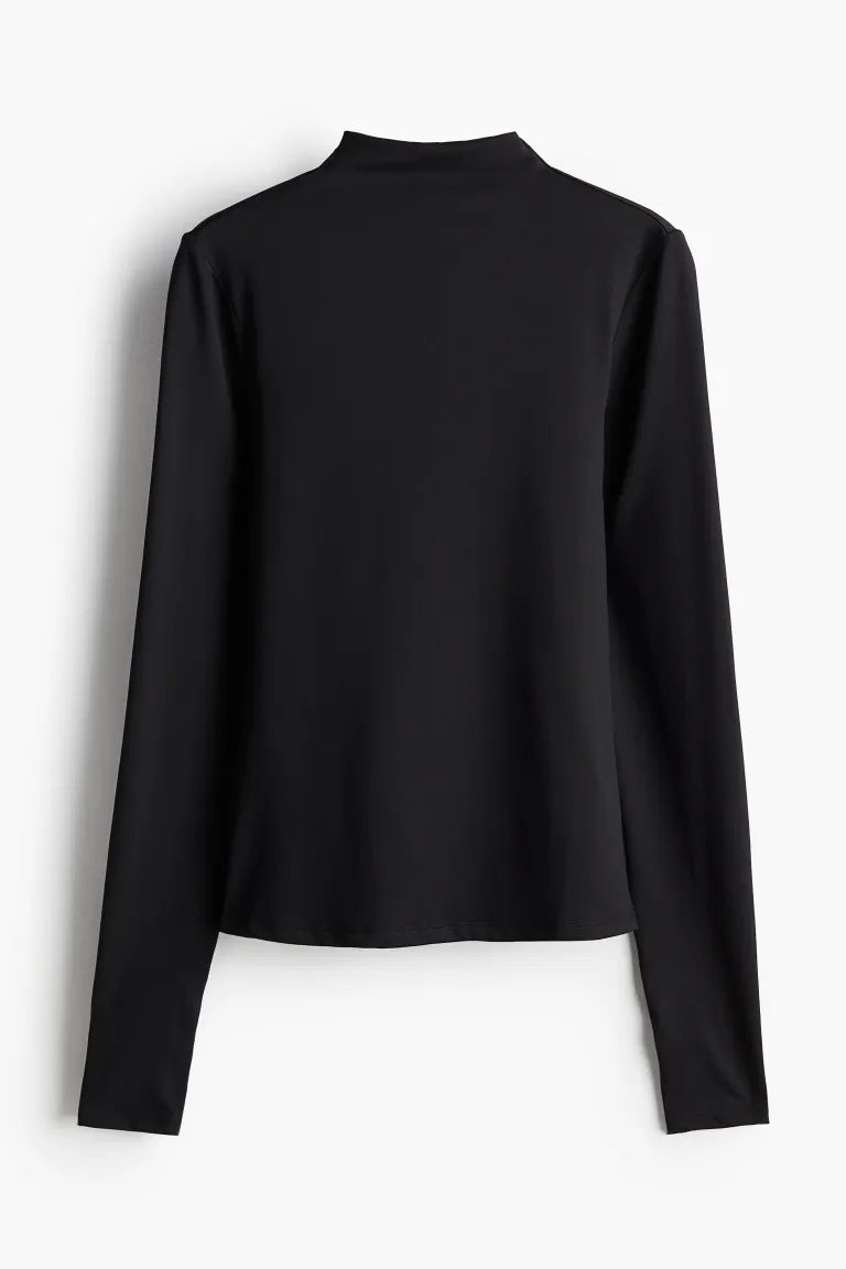 Half Turtleneck Jersey Top