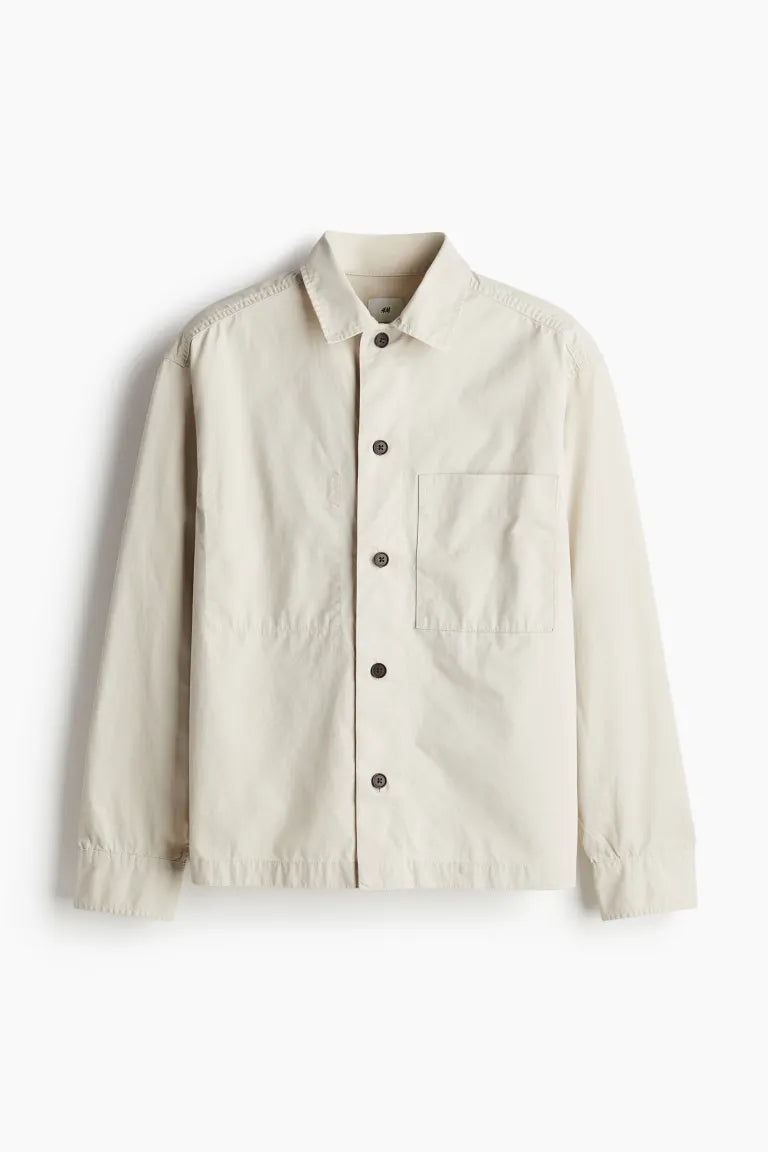 Regular Fit Gabardine Overshirt Shirt