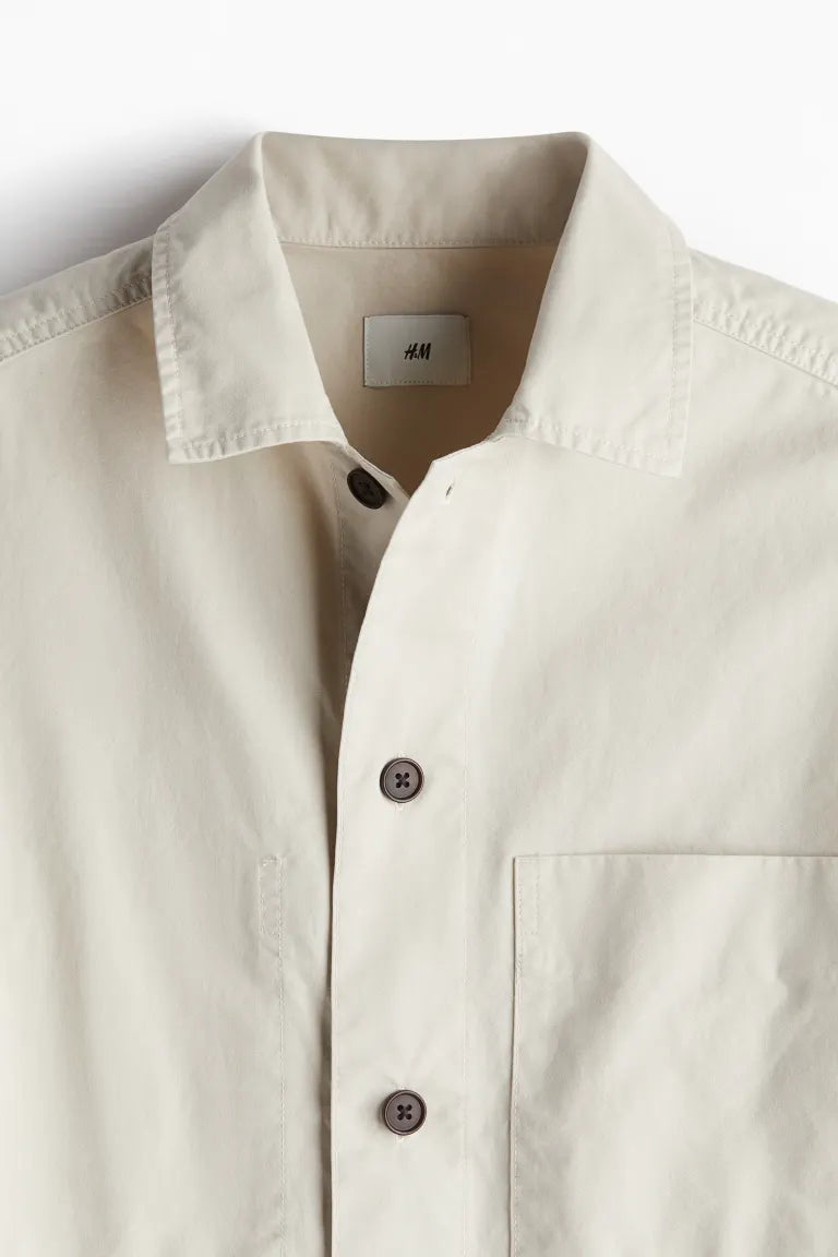 Regular Fit Gabardine Overshirt Shirt