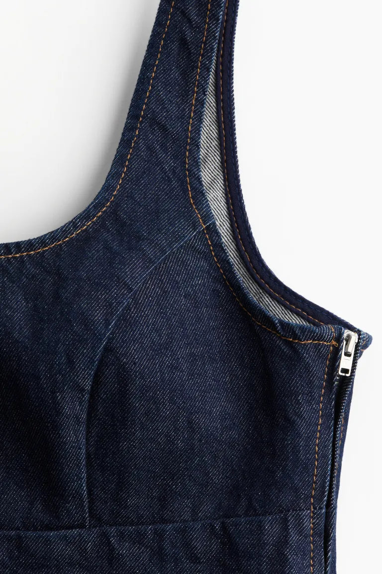 Denim Pinafore Dress