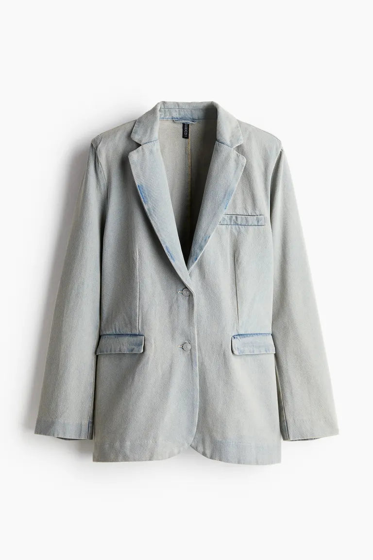 Single Breasted Denim Blazer