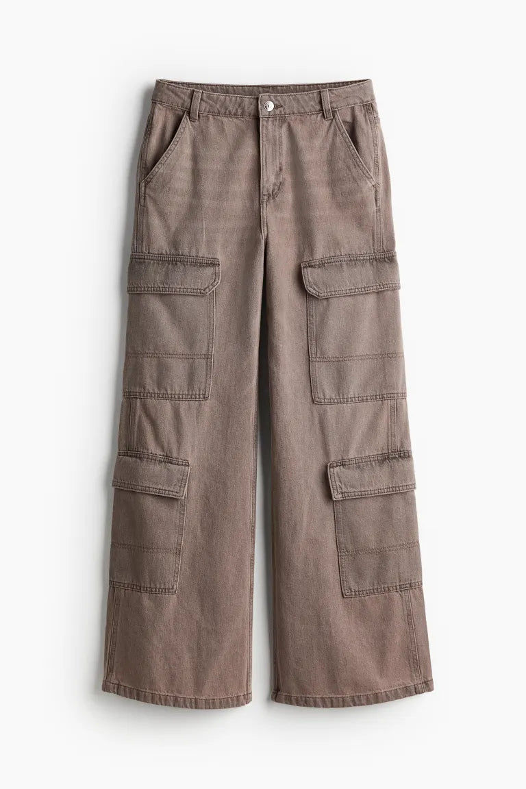 Denim Cargo Pants