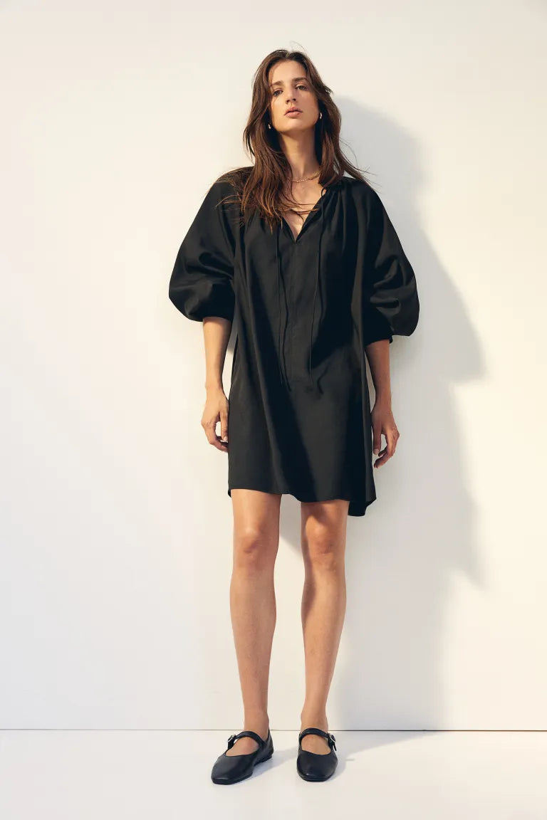 Oversize Dress with Lace Detail