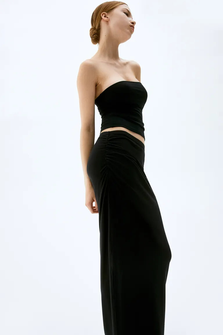 Pleated Maxi Skirt