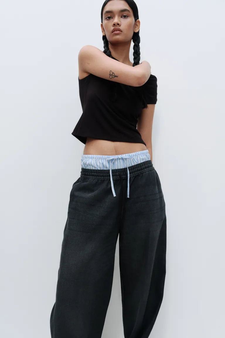 Denim Pull-on Trousers