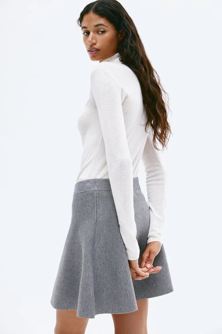 Knitted Flared Skirt