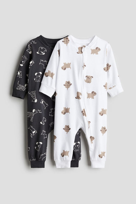 2-Piece Patterned and Cotton Pajamas