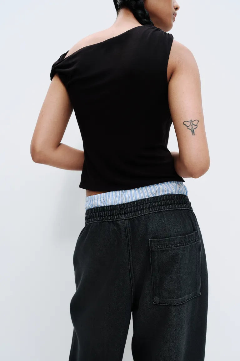 Denim Pull-on Trousers