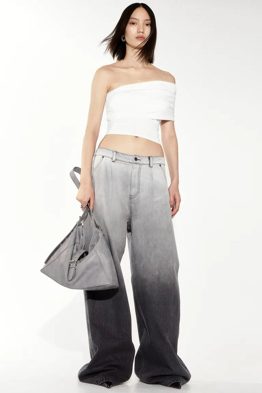 Wide Gabardine Trousers