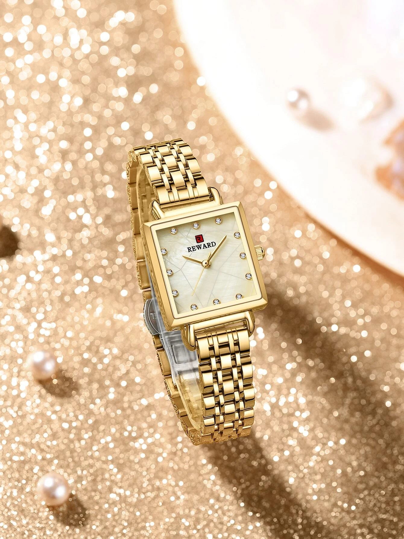 REWARD New Design Quartz Watch for Women Fashion Casual High Quality Wrist Watches Stainless Steel Wristwatch Female
